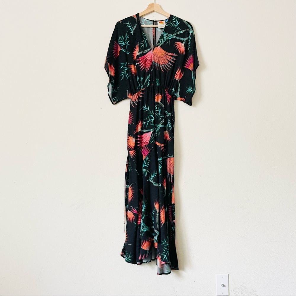 Farm Rio for Anthropologie XS Valentina black printed dress - Picture 3 of 10